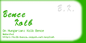 bence kolb business card